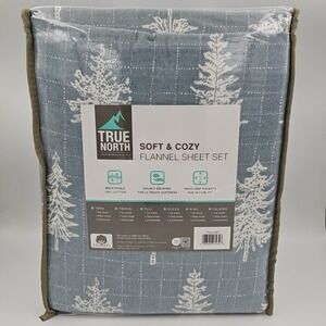 True North by Sleep Philosophy Flannel Sheet Set King Sz Soft & Cozy 100% Cotton
